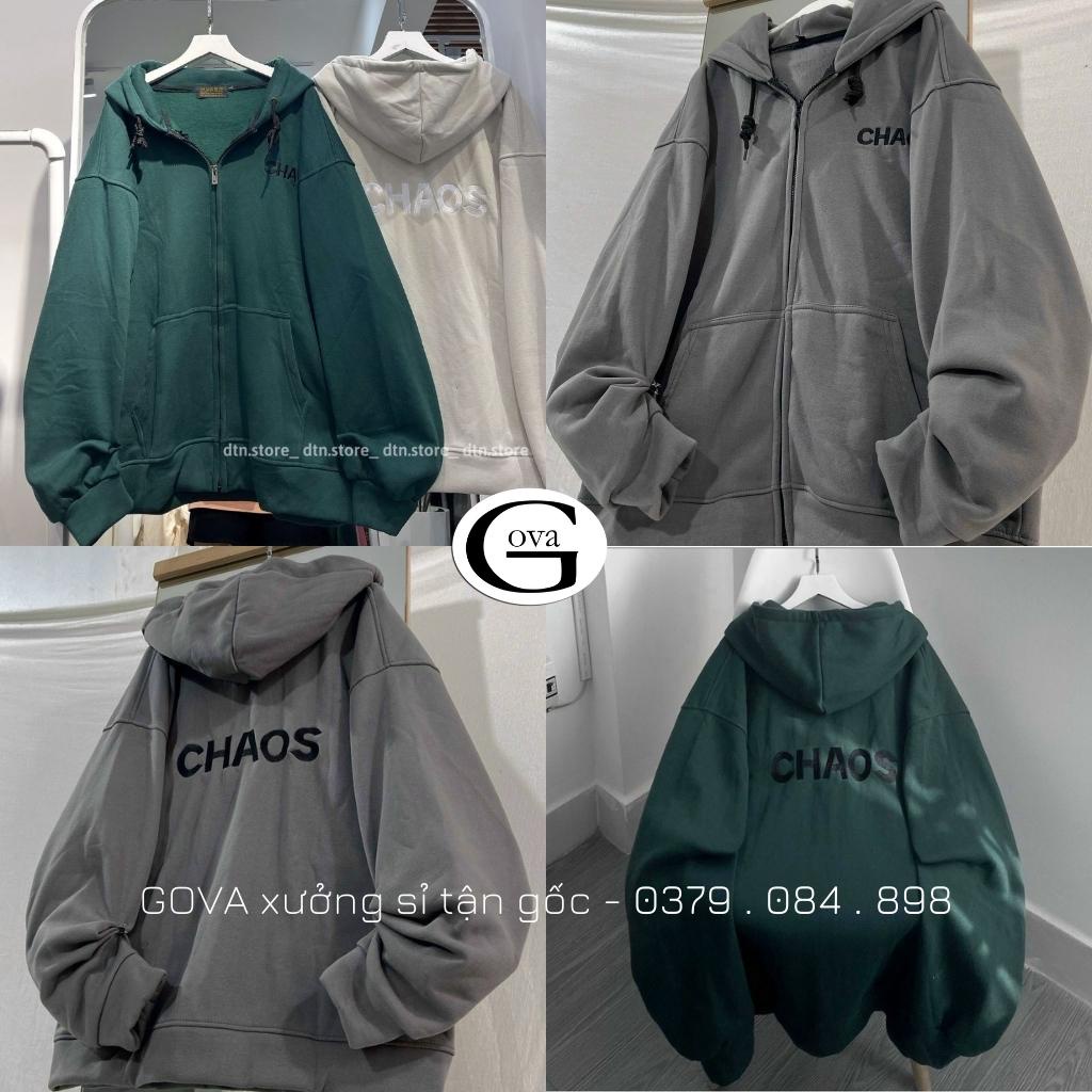 Áo Khoác Nỉ CHAOS Nam Nữ Form Rộng BomberUnisex Chất Vải Nỉ Hình In Đẹp GOVA
