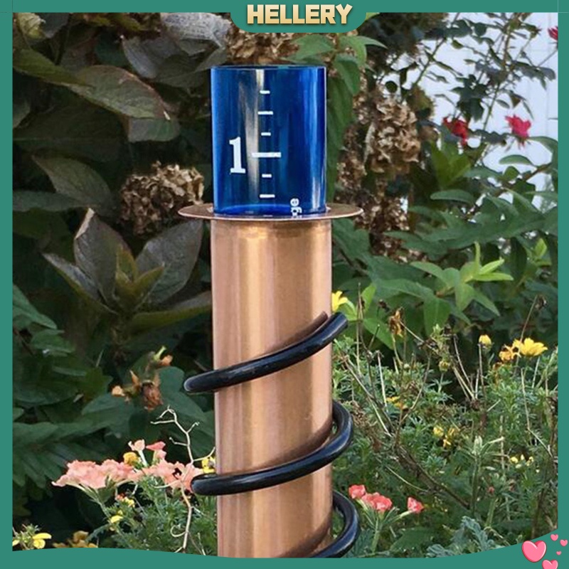 [HELLERY] Durable 14cm Copper Rain Gauge Water Gauge Stake Big Numbers for Patio