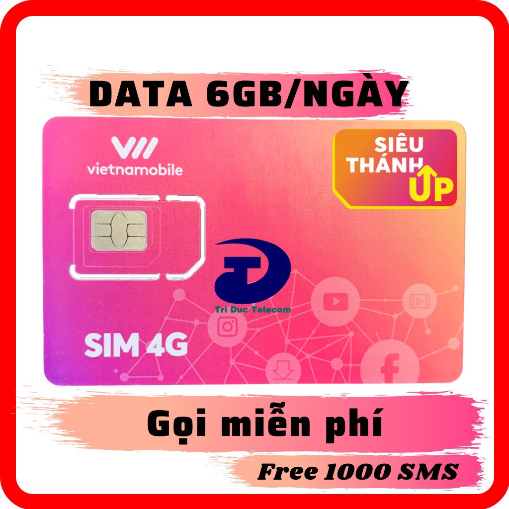 [G01] Thánh Sim 4G Vietnamobile Siêu Thánh Up & Trọn Đời Có 6Gb/Ngày - Gọi Miễn Phí - Không Giới Hạn Dung Lượng-Giá Siêu