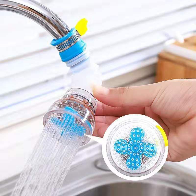 Đầu Vòi Lọc Nước Tăng Áp 360 Độ Có Thể Kéo Dài, Vòi Tăng Áp Lực Nước Rửa Chén Bát Có Khóa Cổ Dê, Cánh Quạt.