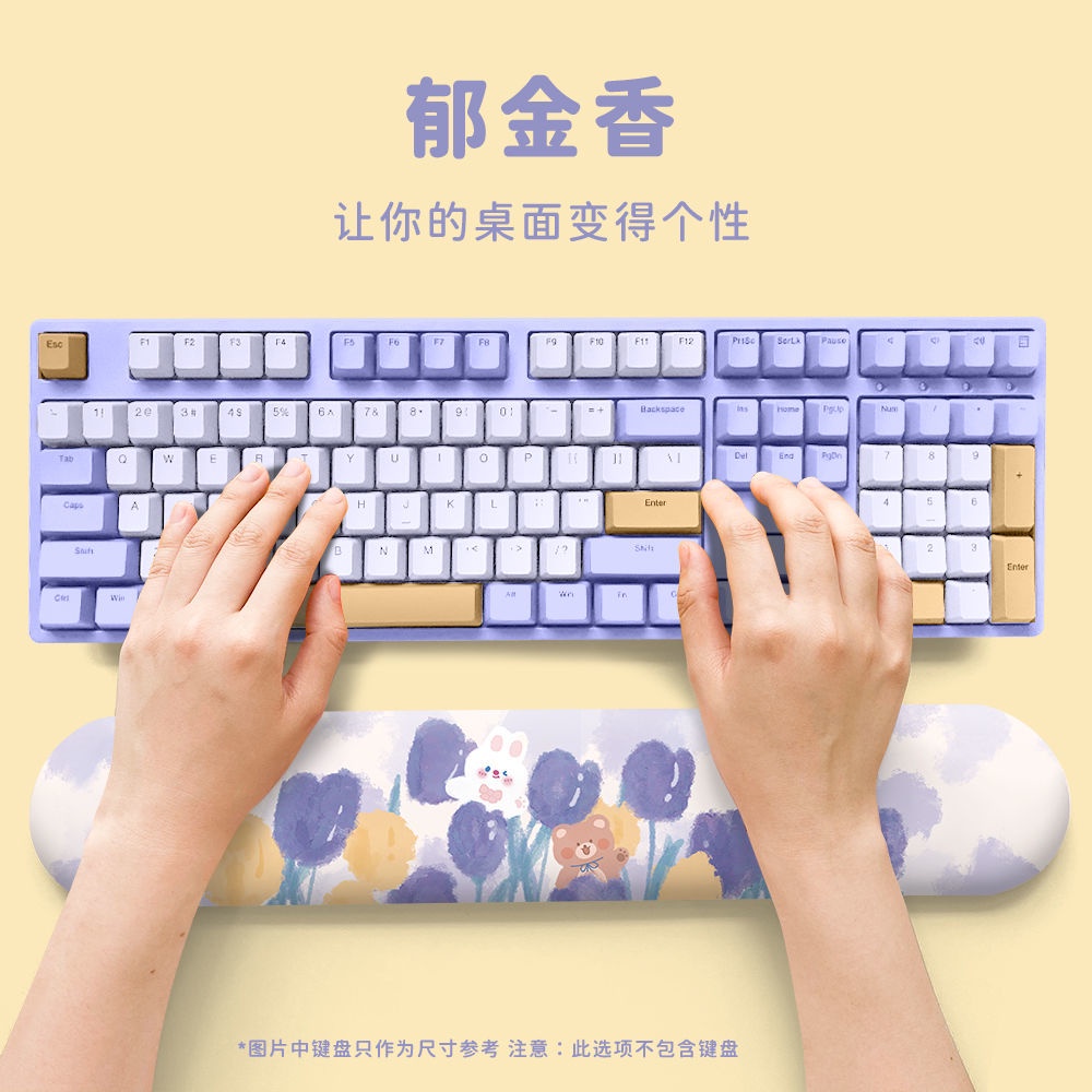 Đệm Lót Chuột / Bàn Phím Bằng Silicone Hình Hoa Tulip / Gấu / Thỏ 3D Dành Cho Nam Nữ