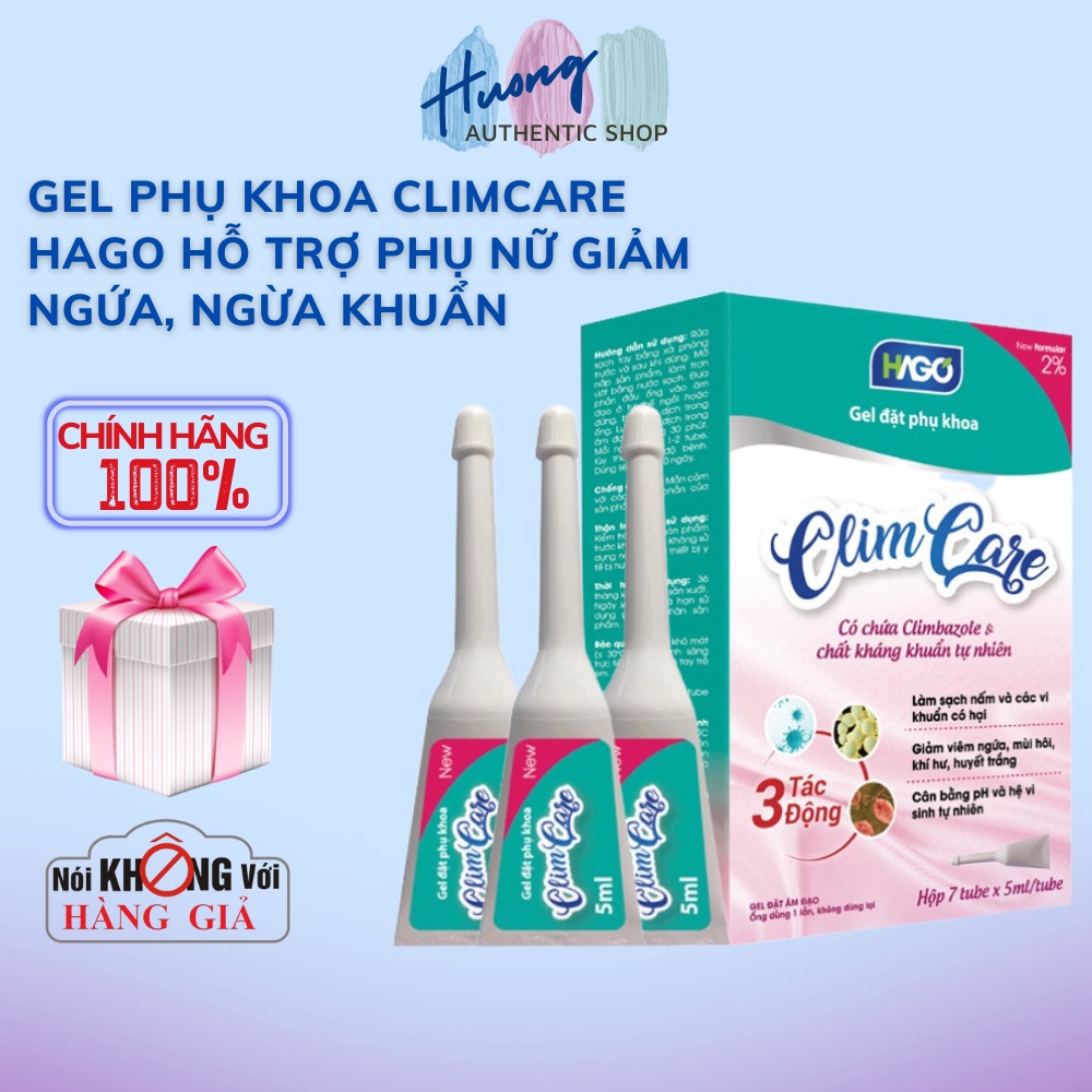Gel Phụ Khoa Climcare Hago Hỗ Trợ Phụ Nữ Giảm Ngứa, Ngừa Khuẩn, Giảm Khí Hư, Huyết Trắng, Đau Rát - Huong authentic Shop