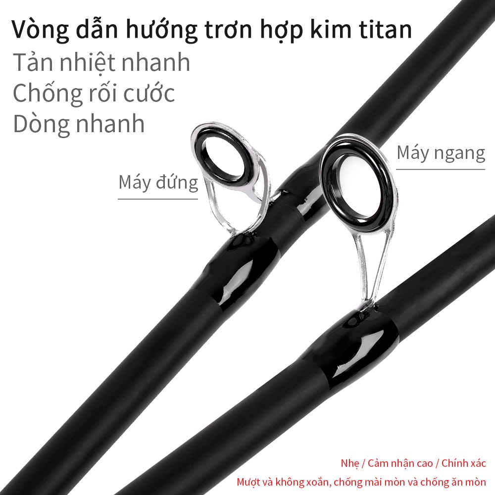 OneTwoFit 1.8M 2 Phần Máy dùng / Mày ngang sợi Carbon Cần Câu