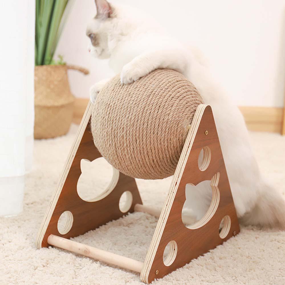 Đồ Chơi Cào Móng Bằng Gỗ Tự Nhiên Dành Cho Mèo Cưng