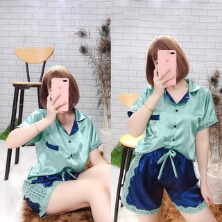 đồ bộ pijama lụa nữ mặc nhà