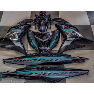 Tem rời CROM Exciter 150 - Mx king xanh ngọc dán xe đen