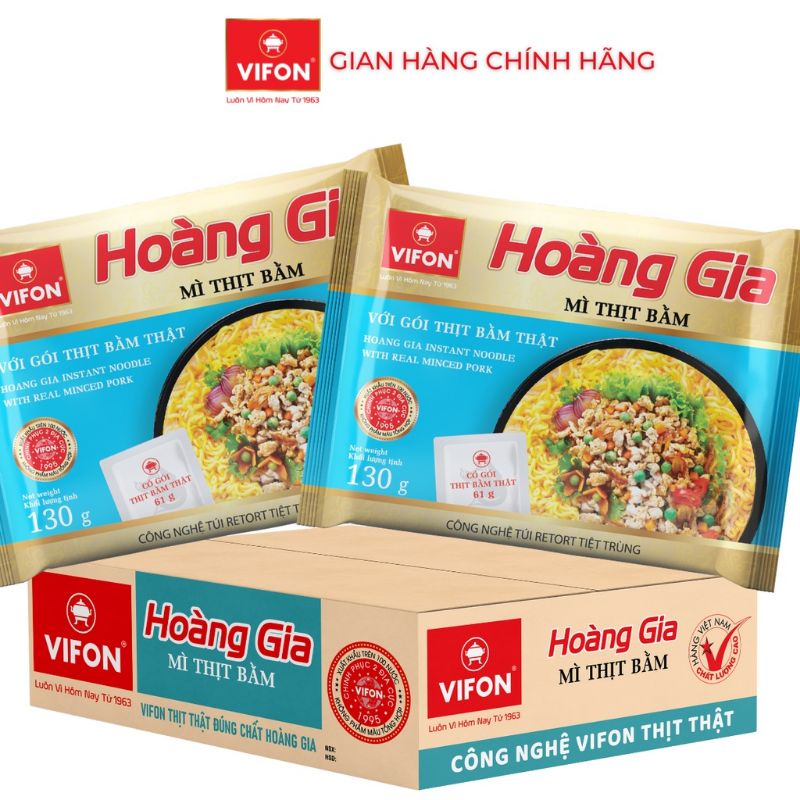 Mì Hải Sản Hoàng Gia Vifon 120g (có gói thịt bằm thật ) - Mì hải sản, Mì thịt bằm, Mì thịt bò Hoàng Gia