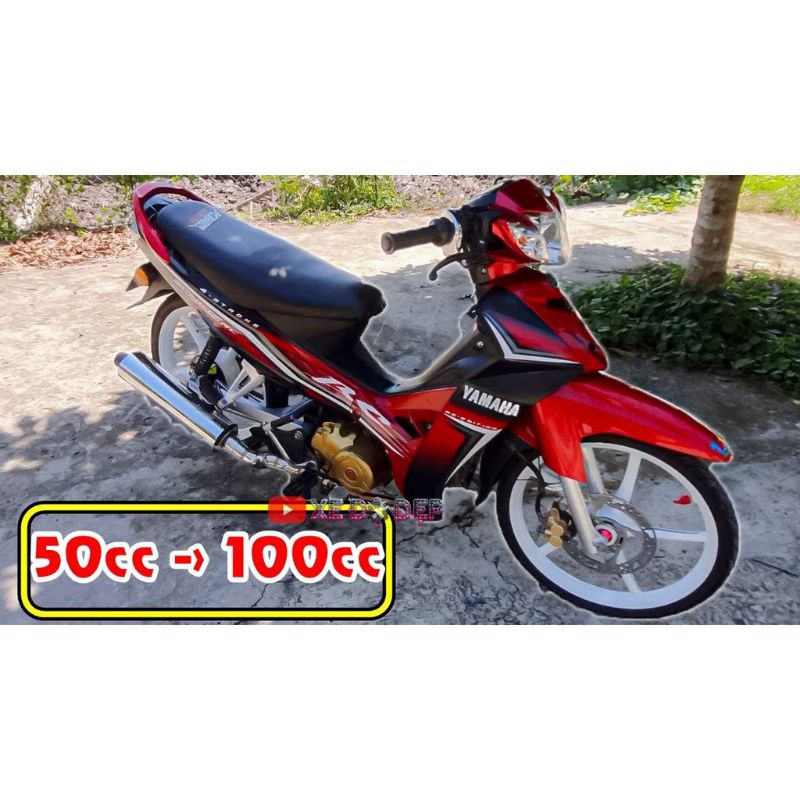 Pô cbr red leo logo RL + KÈM CỔ 2 KHÚC gắn winer raider satria exciter sirius wave dream wave a110 s rsx blade future