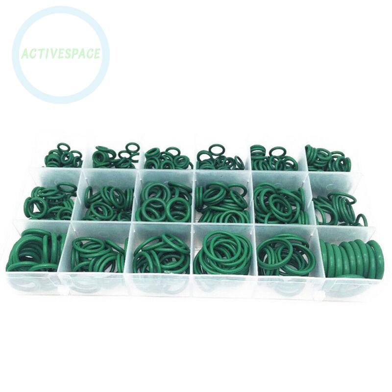 Set 530 vòng đệm tròn từ cao su màu xanh lá 18 size cho máy điều hòa xe hơi