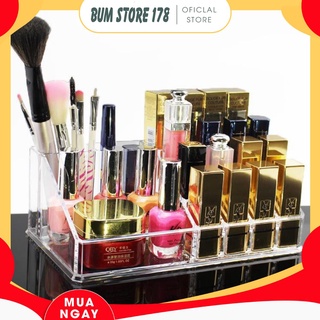 khay đựng son mỹ phẩm mica trong suốt cao cấp loại dày