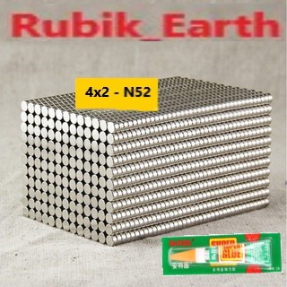 Combo keo và nam châm 4x2 N52 mod Rubik(50 viên nam châm đủ mod cho một con và keo)