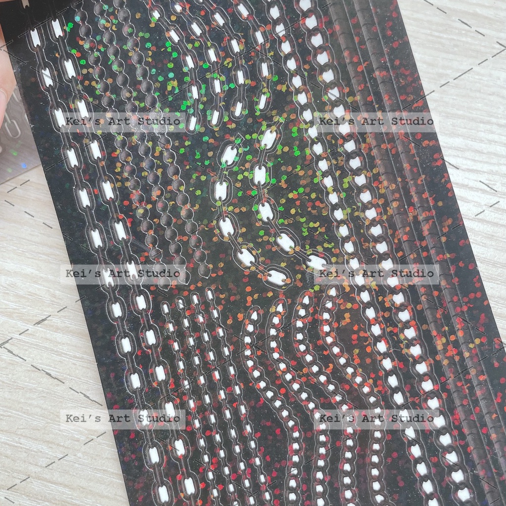 Mẫu dây xích bạc - vàng - đen