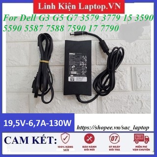 Sạc laptop dell 19,5v-6,7a for dell g3 g5 g7 3579 3779 15 3590 5590 5587 7588 7590 17 7790 mới 100%