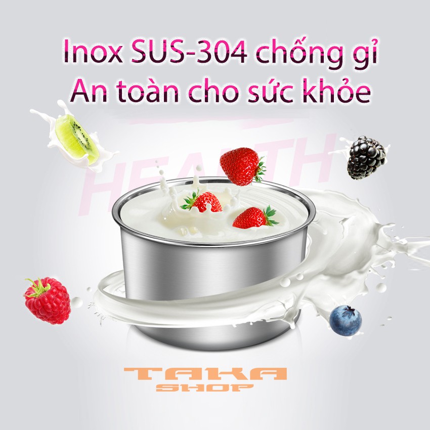 [Đơn giản- An toàn] Máy làm sữa chua YOICE [Hàng chính hãng]❤FREESHIP ❤,máy làm sữa hạt, lót bằng inox Sus 304