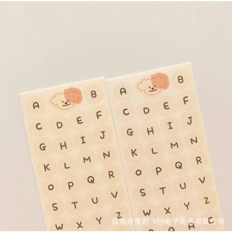 Stickers dán chữ cái dễ thương design toploader