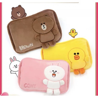 Túi sưởi/ túi làm ấm tay line friend gấu brown, vịt sally, thỏ cony