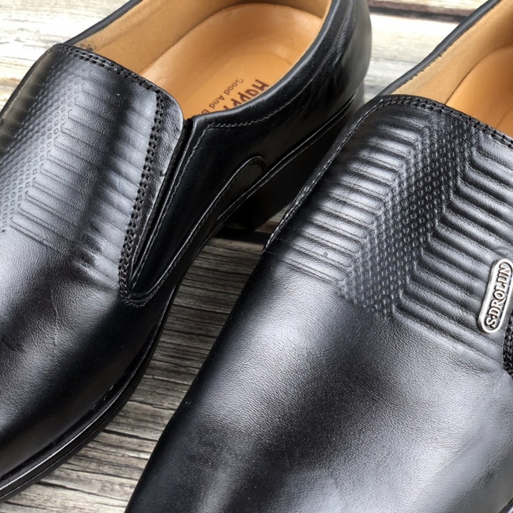 Giày Lười Nam Công Sở Happyshoes Da Bò Thật - HS73