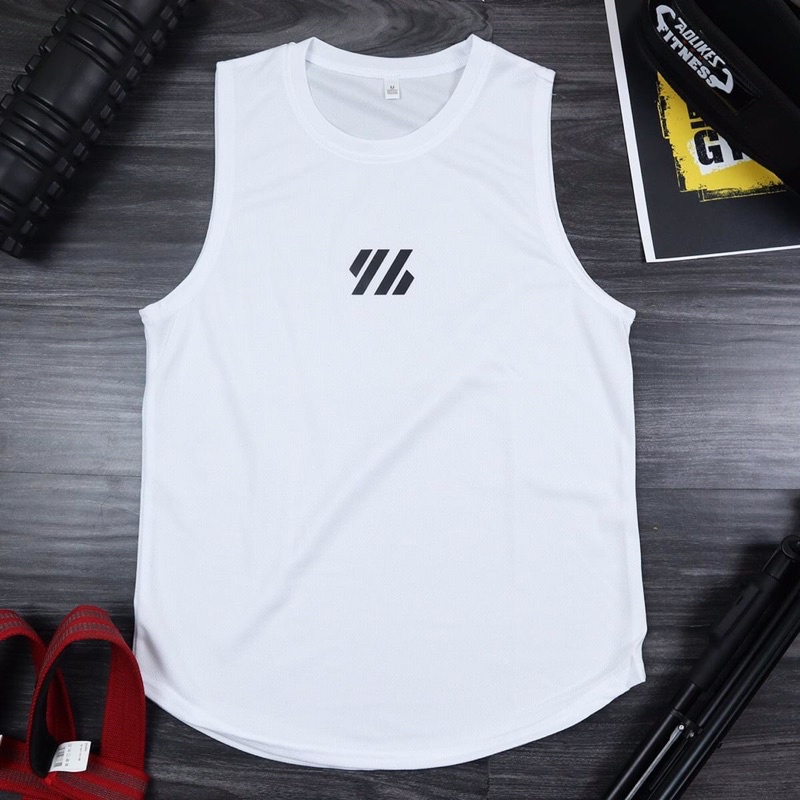 Áo ba lỗ tập gym, áo tank top 3G chơi thể thao chất vải thun lưới thoáng mát