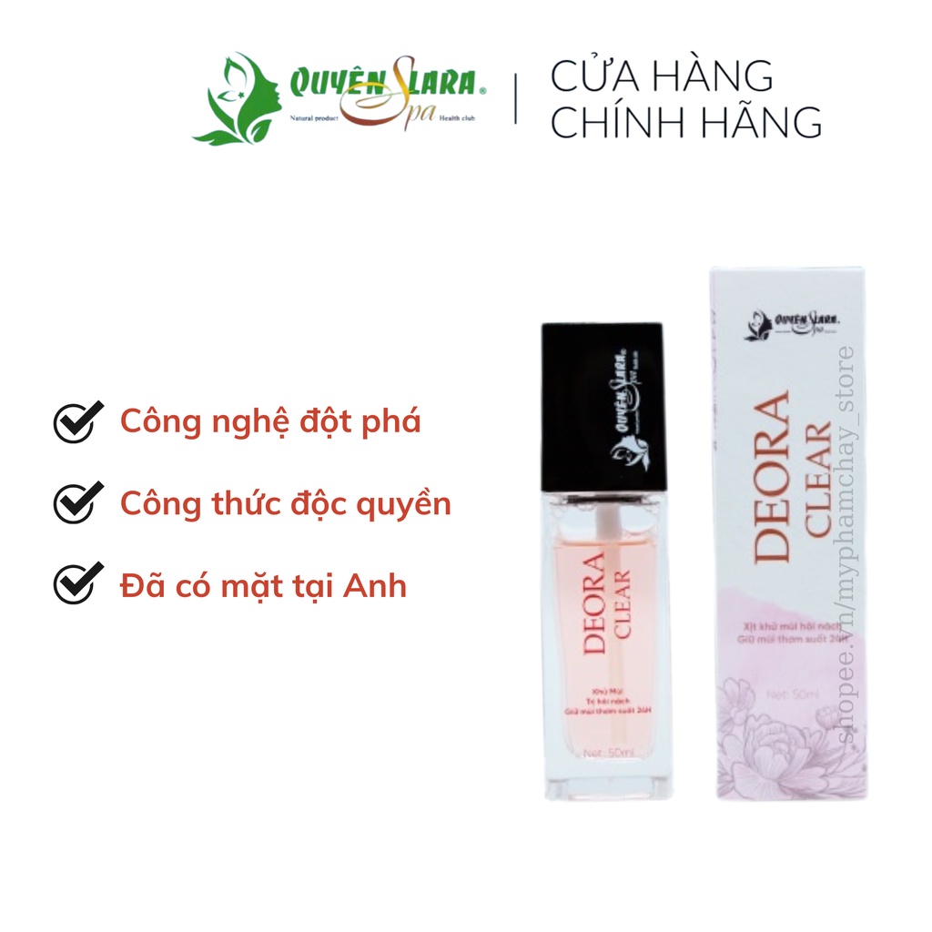 Xịt Khử Mùi Hôi Nách Deora Clear Quyên Lara Chính Hãng 50 ml