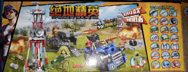 Lắp ráp 1 hộp LegoPubg 99534 có nhiều chi tiết bằng nhựa ABS rất đẹp