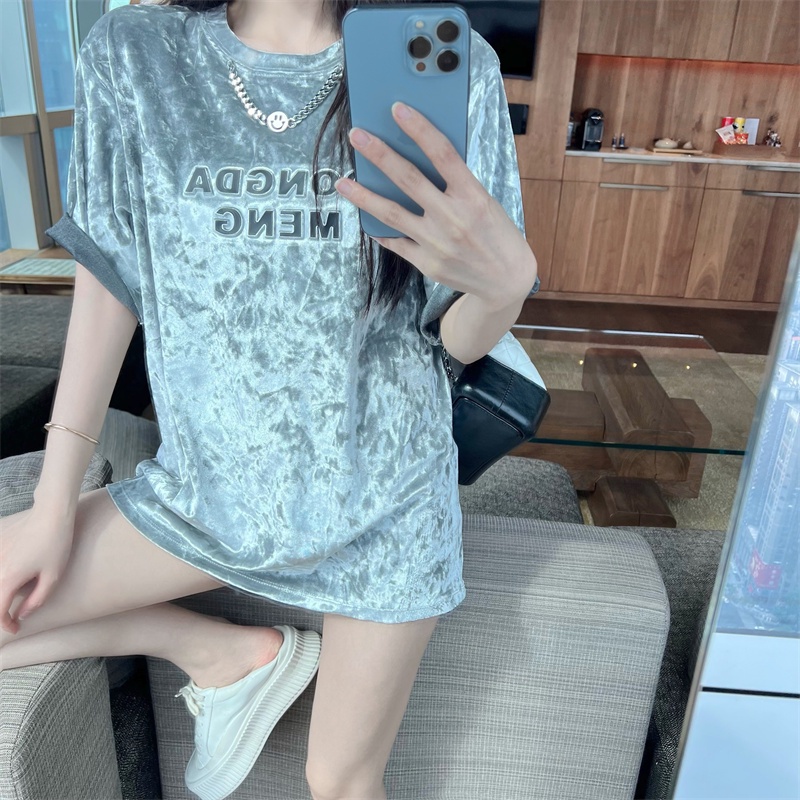 Áo Thun Nữ Ngắn Tay In Chữ Thời Trang