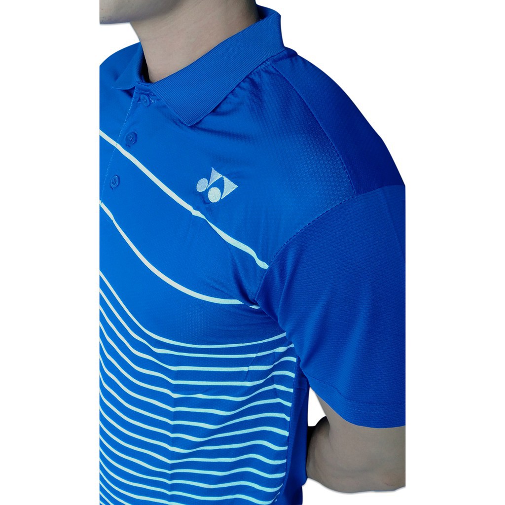 Áo cầu lông yonex cổ bẻ 2019 Nam nữ Xanh dương ་