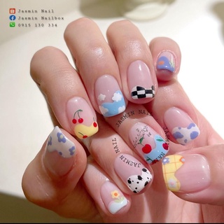 [Mã NHUQAD giảm 10% đơn 100k][NAIL BOX] Nailbox móng úp thiết kế sẵn mẫu vẽ hàn quốc kèm keo dũa