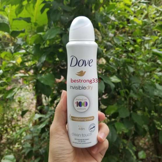 Xịt khử mùi Dove Invisible Dry Tested On 100 Colours 48H 150ml