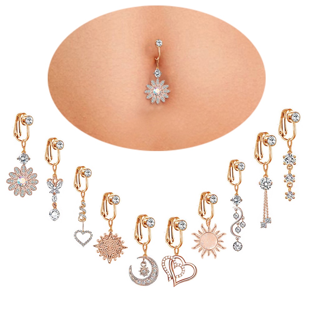 1 Khuyên Xỏ Rốn Đính Đá Thời Trang Cá Tính