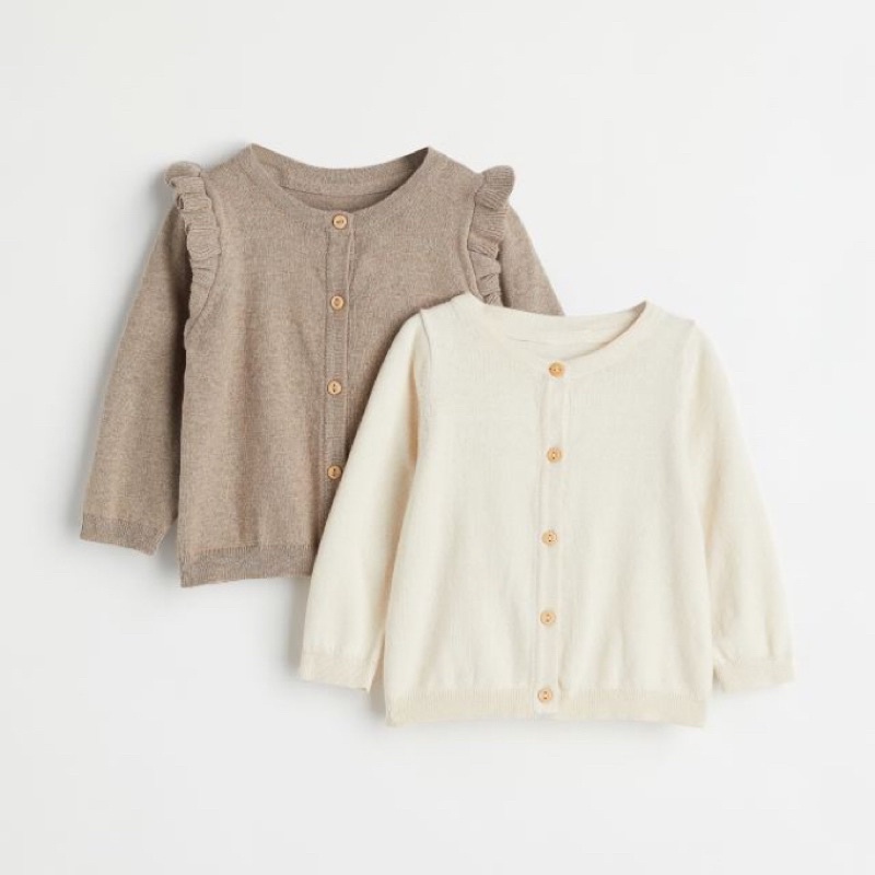 [Auth] Set 2 áo len HM săn sale cho bé gái 9-18kg