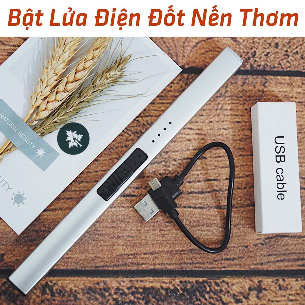 ✁▩PHỤ KIỆN NẾN THƠM Hột-Quẹt-Bật-Lửa Đốt Sạc Bằng Dây USB Nhiều Màu Tiện Dụng Hiện Đại