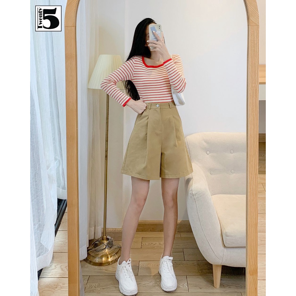 Áo len mỏng nữ kẻ ngang Twentyfive 3842 | BigBuy360 - bigbuy360.vn