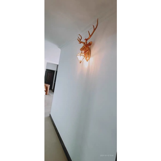 Đèn treo tường trang trí hình đầu hươu vàng TT76