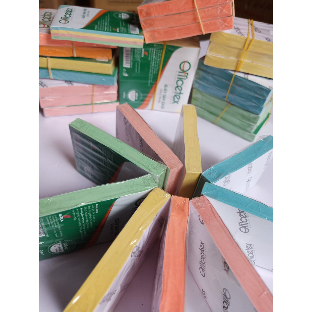 Giấy note 5 màu paster các size