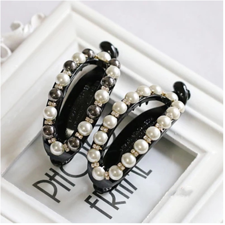 Kẹp Tóc Đính Đá Và Ngọc Trai Kiểu Dáng Thời Trang Phong Cách Hàn Quốc