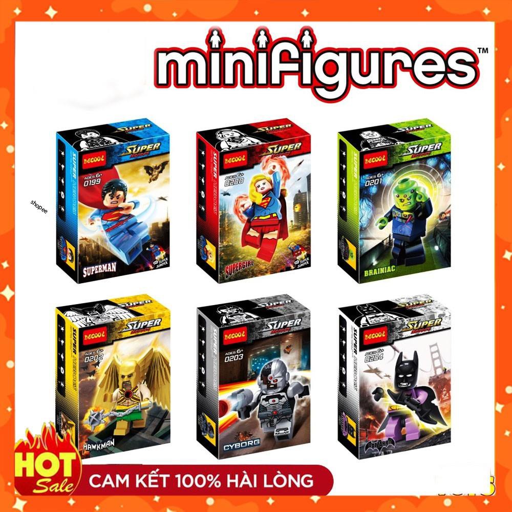 (ĐỒ CHƠI LEGO GIÁ RẺ) Đồ chơi lego xếp hình minifigure siêu anh hùng Liên Minh Công Lý Lego DECOOL [0199-0204]