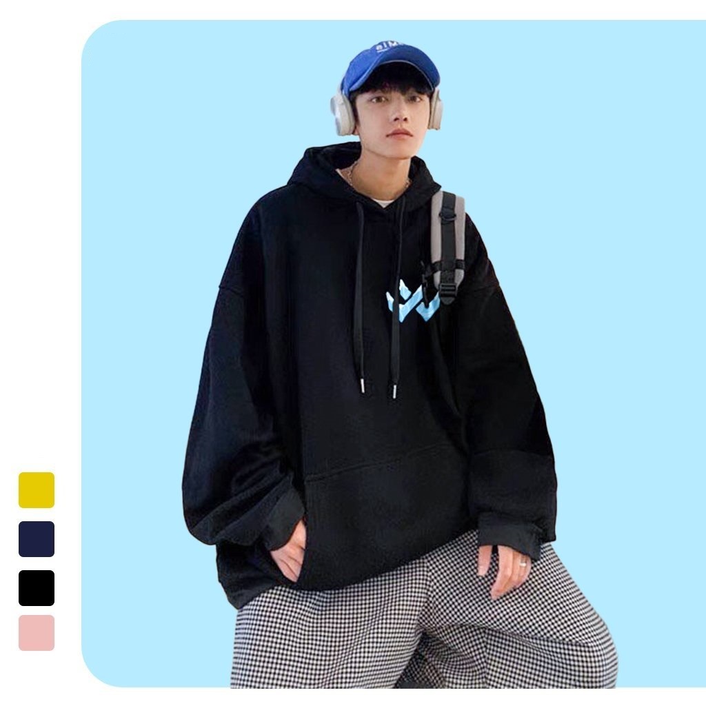 Áo thu đông đen trắng. Áo hoodie WIND BEAR ( N31 )