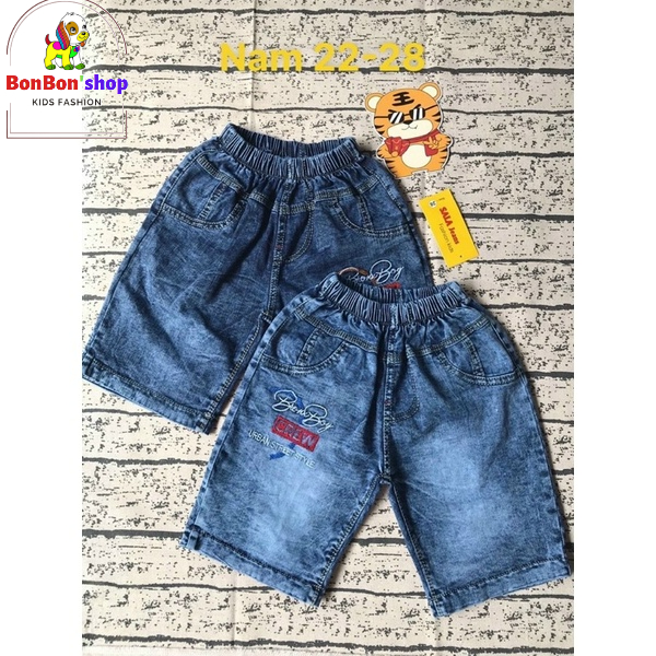 Quần bò đùi cho bé trai 6 tuổi, quần jen đùi cho bé trai size 20-32kg