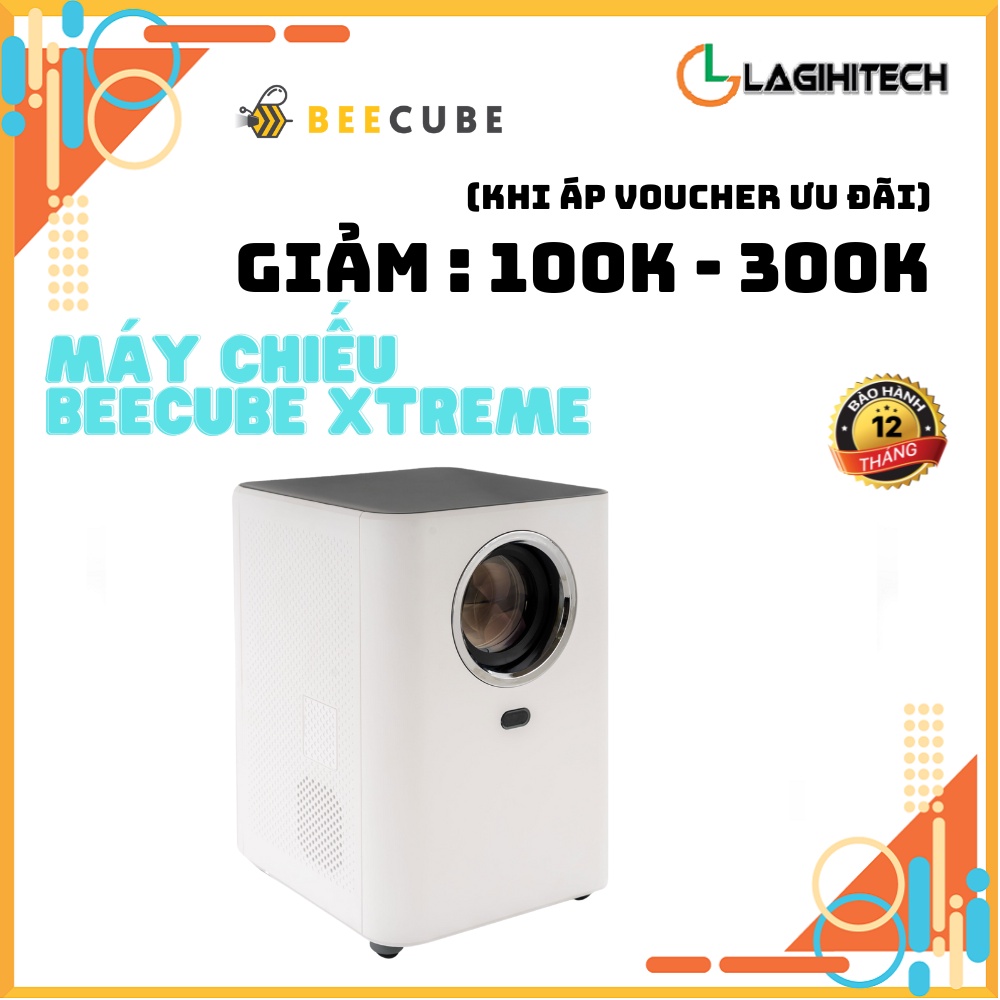 Máy chiếu mini BeeCube Xtreme, máy chiếu 4k được cho sử dụng cho điện thoại - Hàng Chính Hãng