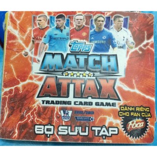 Set thẻ cầu thủ/thẻ bóng đá Match Attax Poca 12/13 kèm album