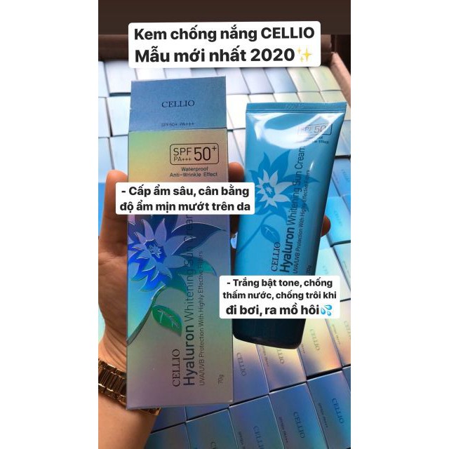 Kem chống nắng Cellio Hyaluron Whitening Sun Cream