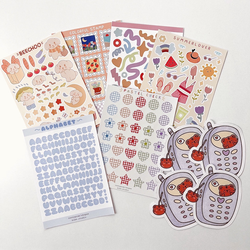 Bibe | Sticker Sheet Và Die Cut Lỗi | Hình Dán Trang Trí Sổ Planner, Bullet Journal