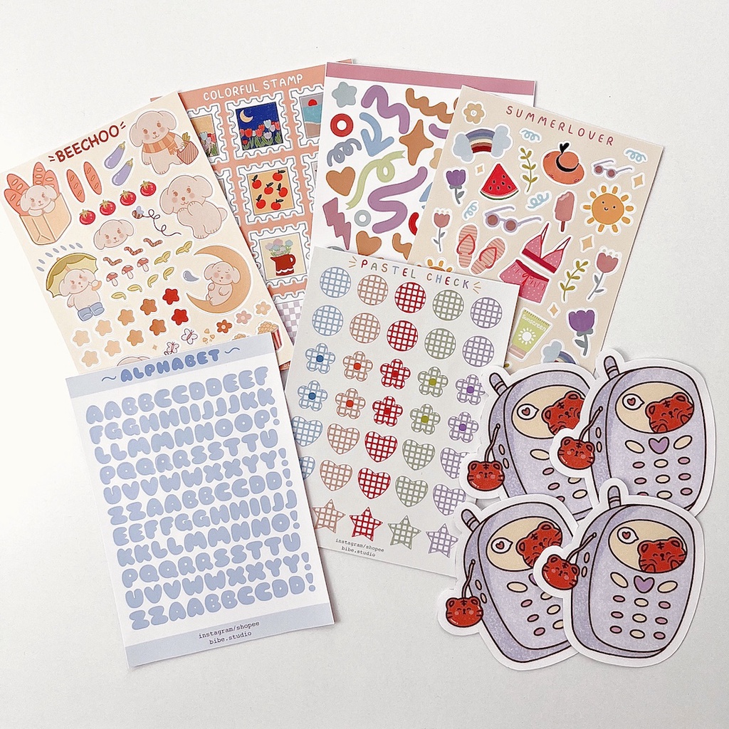 bibe | Sticker Sheet Và Die Cut Lỗi | Hình Dán Trang Trí Sổ Planner, Bullet Journal