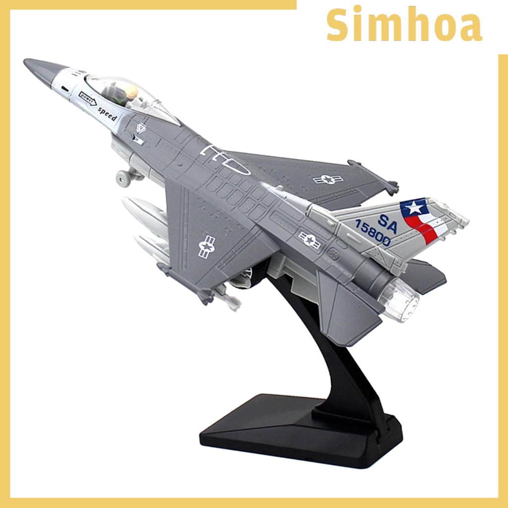 Mô Hình Máy Bay Chiến Đấu F-16 Bằng Hợp Kim Tỉ Lệ 1: 100 Kèm Giá Đỡ