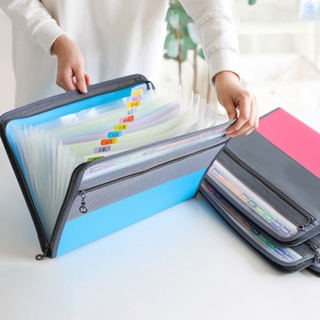 A4 Multi-layer Organ Bag Zipper Information Briefcase Document File Folder Pack