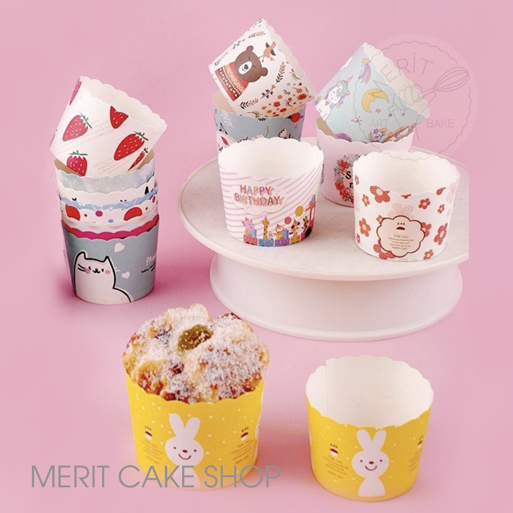 Cup giấy cứng ( lốc 50 chiếc ) đựng bánh cupcake
