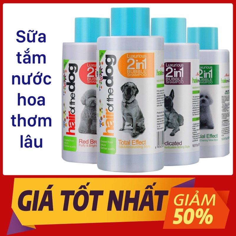 sữa tắm nước hoa 2in1 cho chó thơm lâu