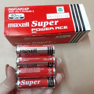 Vỉ 4 Viên Pin AA 1.5v Super Maxell Đỏ
