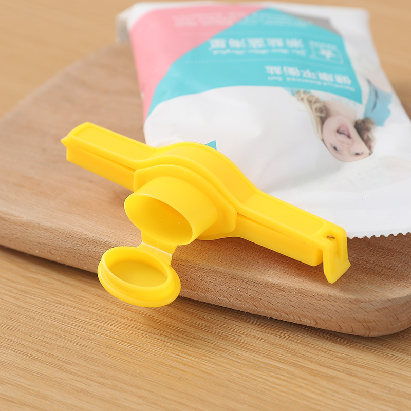 Kẹp niêm phong có vòi xả cho đồ ăn nhẹ bằng nhựa có thể tái sử dụng giữ tươi đồ dùng nhà bếp