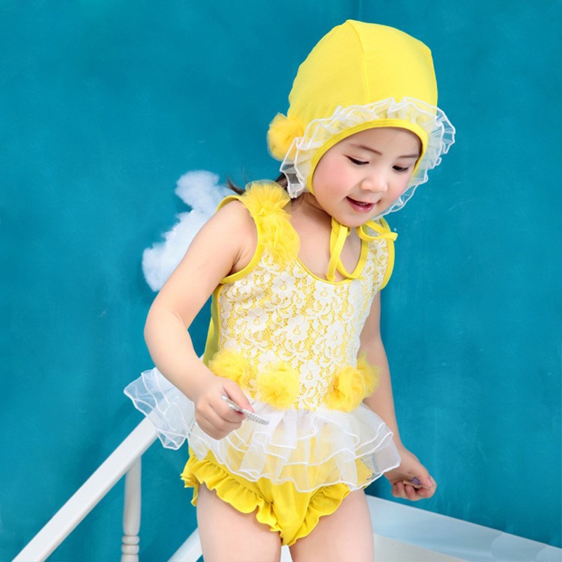 Set Đồ Bơi Ba Mảnh Màu Sắc Ngẫu Nhiên Cho Bé Gái